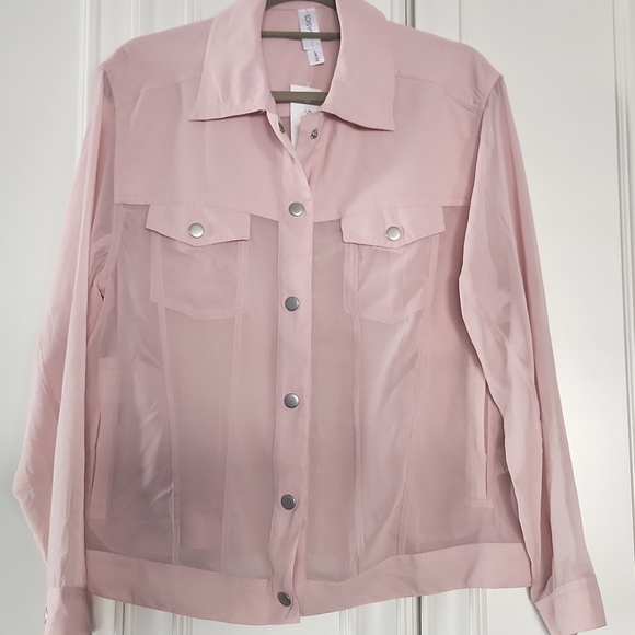 NWT &BASICS | Sheer Trucker Jacket - Picture 2 of 16